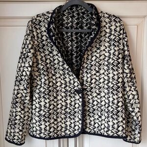 Trimdin Reversible Black and Cream Women's Blazer. Medium.